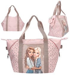 Depesche sporttas TOPModel DOTS roze glinsterend polyester
