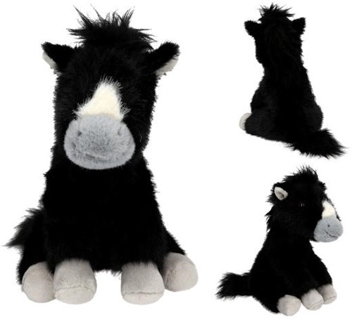 Depesche knuffel paard zwart Miss Melody pluche speelgoed 20 cm