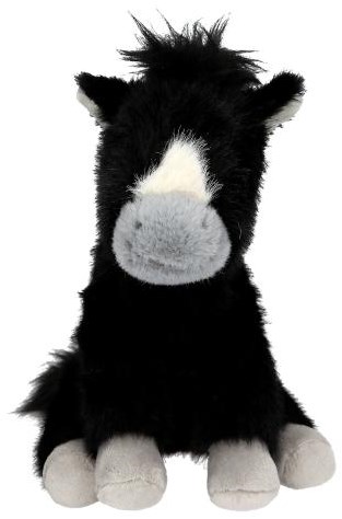 Depesche knuffel paard zwart Miss Melody pluche speelgoed 20 cm-2