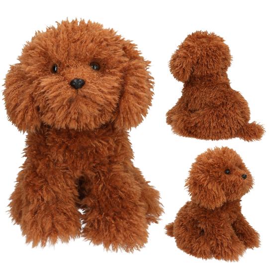 Witte Basset hond knuffel 38 cm - levensechte pluche dieren - Hansa Creation Benelux
