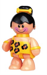 Tolo speelfiguur holbewoner meisje - First Friends popje educatief speelgoed