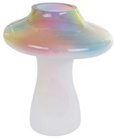 Beeld/Vaas Paddenstoel Rainbow S glas