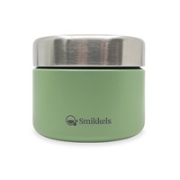 Smikkels RVS fruitbakje kind 420ml groen - duurzaam snackbakje school