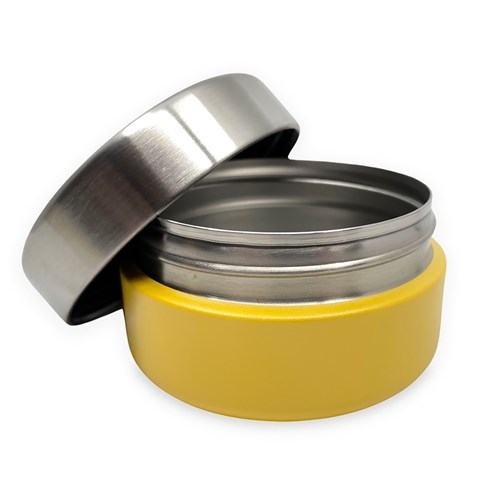 Smikkels RVS fruitbakje kind 280ml geel - duurzaam snackbakje school-2