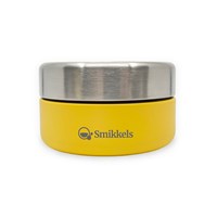 Smikkels RVS fruitbakje kind 280ml geel - duurzaam snackbakje school