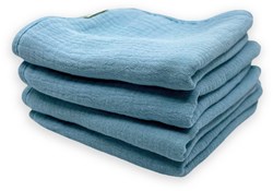 Smikkels baby monddoekjes set blauw - biologisch katoen hydrofiel