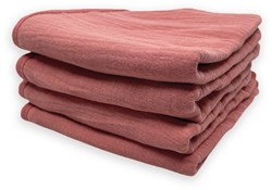 Smikkels baby monddoekjes set roze - biologisch katoen - absorberend