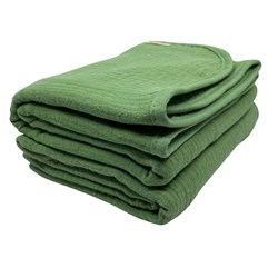 Smikkels babydoeken set groen - hydrofiel en badstof - biologisch katoen