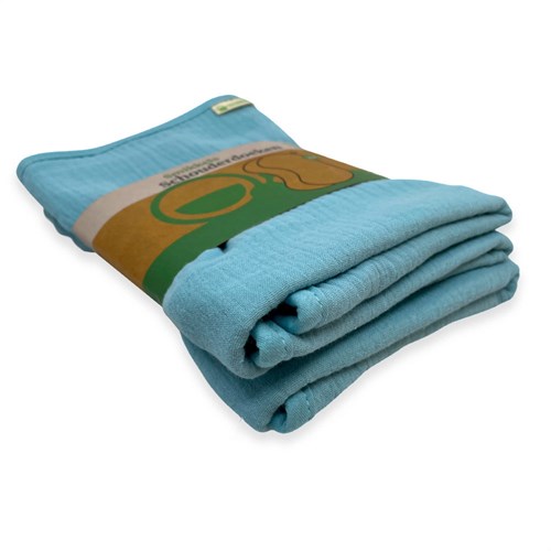 Smikkels baby schouderdoek hydrofiel katoen set blauw - spuugdoek-2