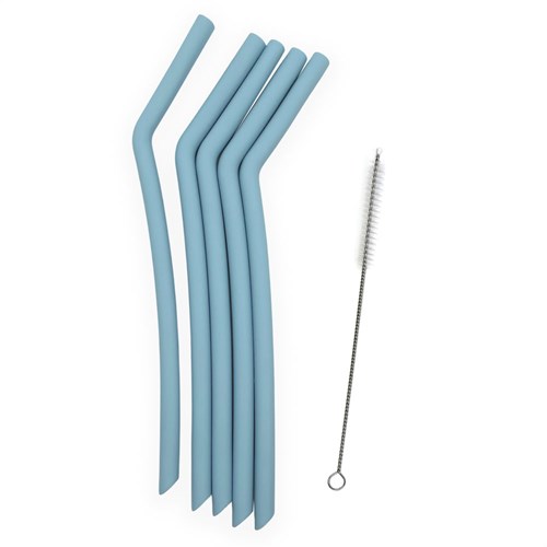 Smikkels - Siliconen rietjes XL - Blauw