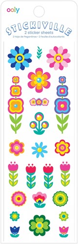 Ooly - Stickiville Stickers: Fun Flowers - Skinny (2 Sheets)