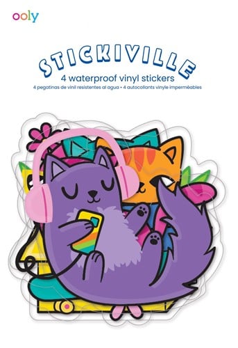 Ooly - Stickiville Stickers: Silly Kitties - Vinyl (4 Die-Cut)