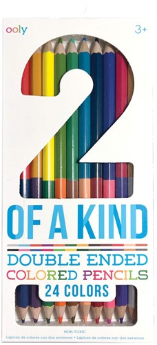 Ooly - 2 Of A Kind Double-Ended Colored Pencils (Set of 12 / 24 Colors) REVAMP