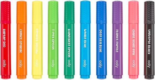 Ooly - Jumbo Brush Markers - Set van 10 Afwasbare Kleuren - Perfect voor Kinderen-2