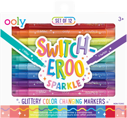 Ooly glitter kleurveranderende markers - set van 12 stuks - creatieve stiften