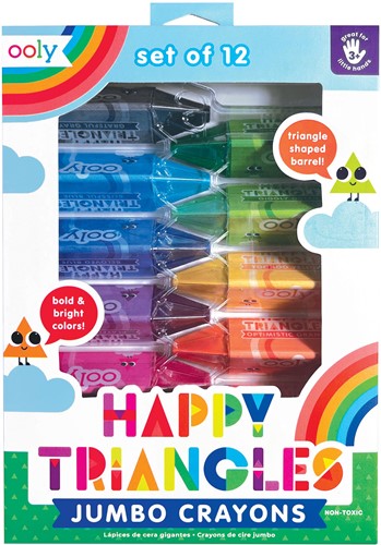 Ooly - Happy Triangles Jumbo Crayons