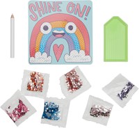 Ooly knutselset mini edelsteen kunst Rad Rainbow glitter regenboog-2