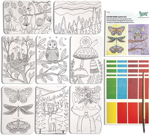 Ooly aquarel kunstset - Forest Adventure - creatieve schilderkit voor kinderen en volwassenen-3
