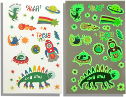 Ooly tijdelijke glow-in-the-dark tatoeages speelgoed Zero Gravity Dinoset