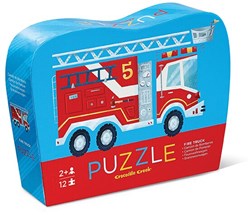 Crocodile Creek mini puzzel Brandweerwagen - 12 stukjes