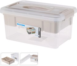 Storage Solutions opbergbox kunststof transparant 5L met inzet