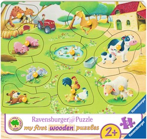 Ravensburger Houten Puzzel Kleine Boerderij 9 Stukjes ravensburger kopen in de aanbieding