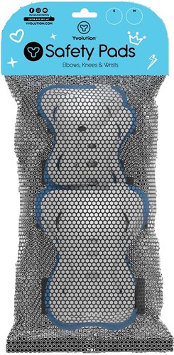 Yvolution valbescherming set blauw - bescherming voor kinderen