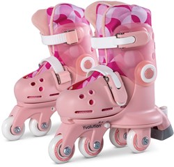 Yvolution kinderskates Twista roze verstelbaar maat 30-34 skates