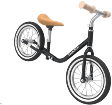 Yvolution loopfiets Classic Balance Bike Air zwart - vintage balansfiets eco-2