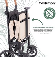 Yvolution bolderkar wandelwagen groen - opvouwbare kinderkar met zonnekap-2