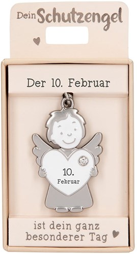Depesche beschermengel hanger sleutelhanger 10 februari cadeau