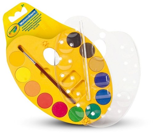 Crayola schilderspalet waterverf set - 12 kleuren - creatief speelgoed