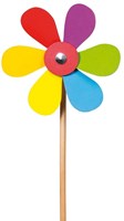 Goki houten windmolen bloem - kleurrijk buitenspeelgoed