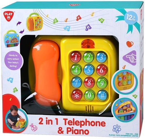 2 in 1 Telefoon en piano - op batt