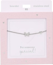 Depesche armband zilver Heart of Gold vlinder dames sieraad