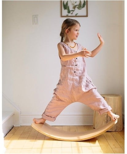 Kinderfeets houten balansbord / balance board kinderen - Naturel-2