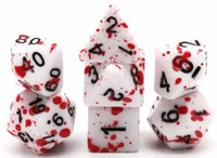 Foam Brain Games dobbelstenen Blood Splatter RPG set multicolor