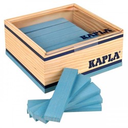 Kapla Kapla - 40 SQUARES - Colored planks light blue