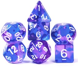 Foam Brain Games dobbelstenen Crystal Dream RPG set voor rollenspellen