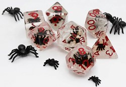 Foam Brain Games dobbelstenen Black Widow set voor RPG spellen