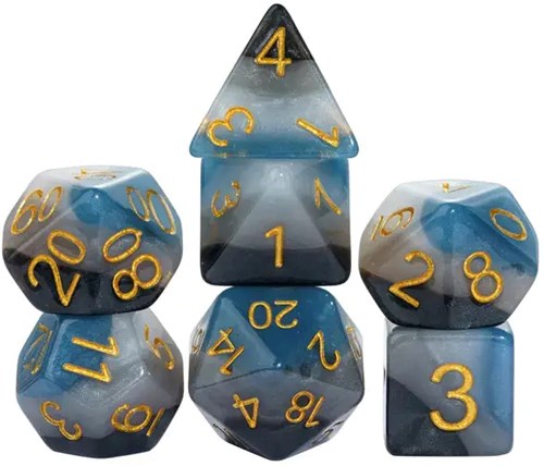 Foam Brain Games Denim Swirls RPG Dice Set