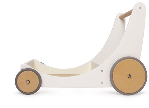 Kinderfeets 2-in-1 houten opbergkar & loopwagen - Wit-3