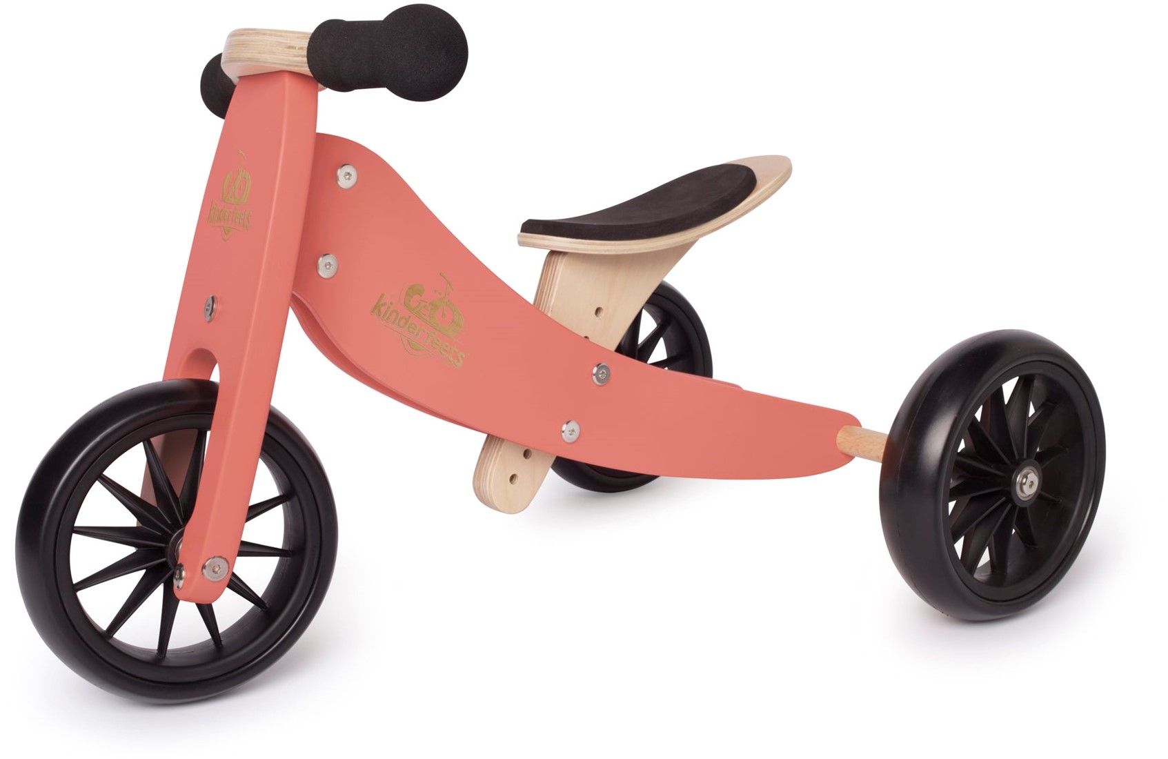 pak Tranen volwassen Kinderfeets 2-in-1 houten loopfiets & driewieler vanaf 1 jaar Tiny Tot -  Roze kopen?