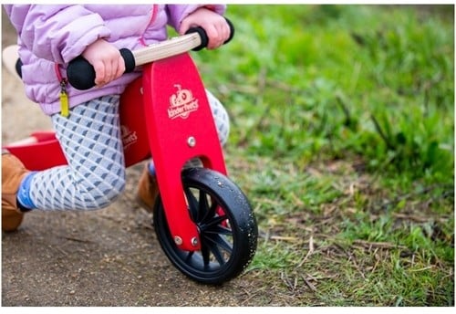 Kinderfeets 2-in-1 houten loopfiets & driewieler vanaf 1 jaar Tiny Tot - Rood-3