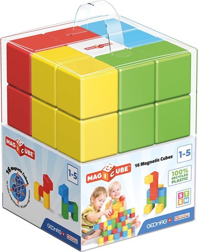 Geomag MagiCube Green Line neodymium magneetspeelgoed 16 stuk(s) Meerkleurig