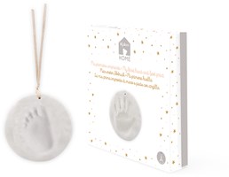 KALOO - Rêves de Douceur - Mon Cadre Photo et Empreintes Bébé - Kit Empreintes en Argile - Facile à Utiliser et Non Salissant - Cadeau de Naissance - Beige, K220001