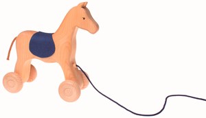 Grimms Houten Trekfiguur Paard grimms kopen in de aanbieding