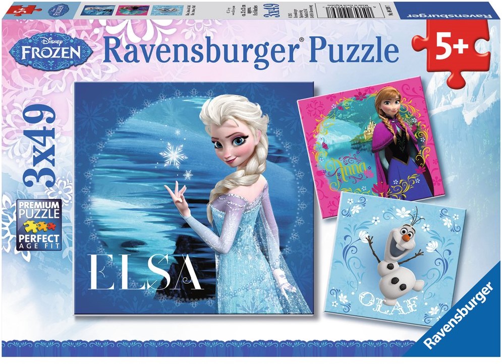 Herinnering kennisgeving auteur Ravensburger puzzel Disney Frozen Elsa, Anna & Ola