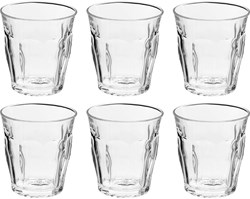 Picardie tumbler glas 220ml - transparant hardglas - waterglas set