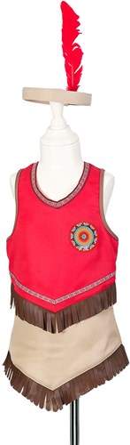 Souza Indianen meisje Sihu, jurk + haarband (2-3 jaar), totale lengte 47 cm